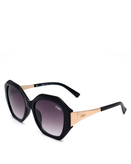 Storm Black Hexagon Sunglasses
