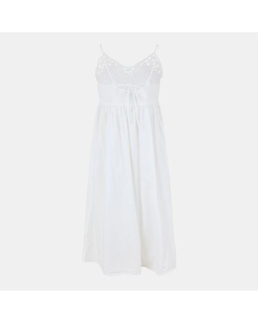 Vero Moda White Vera Spaghetti Strap Midi Dress