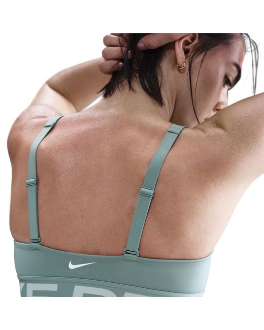 Nike Gray Indy Plunge Non Wired Medium Impact Sports Bra