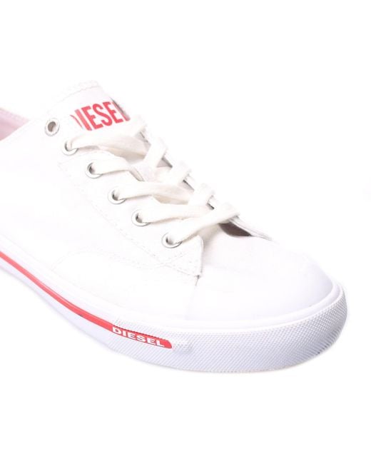 DIESEL White S-Athos Low Trainers Size 11