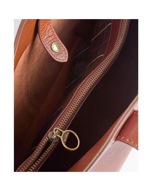 Barbour Brown Alder Leather Tote Bag