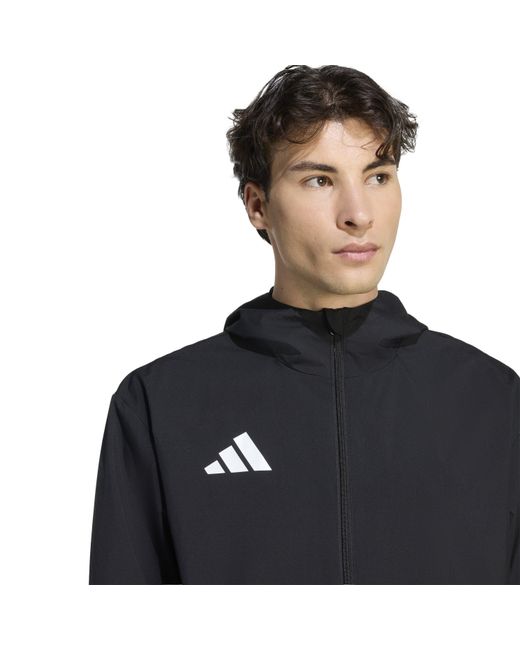 Adidas Blue Entrada 22 All Weather Water And Wind Resistant Rain Anorak for men