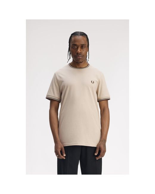 Fred Perry Natural Twin Tipped T-Shirt for men