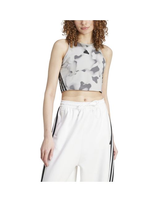 Adidas Gray Future Icons 3-Stripes Tank Top
