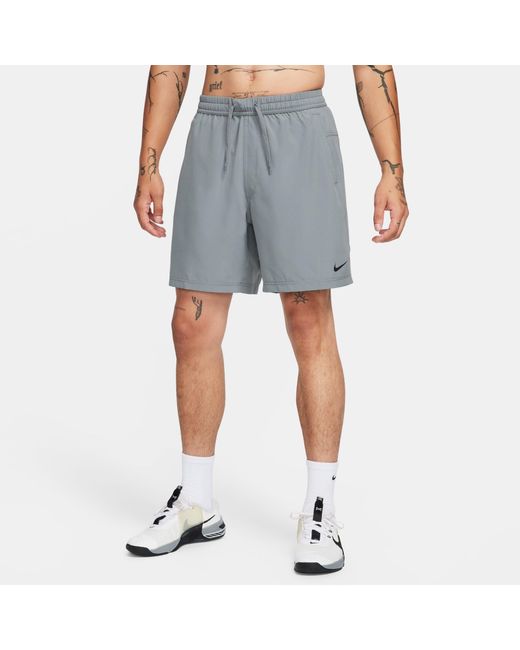 Nike Gray Dri-Fit Form 7 Unlined Versatile Shorts for men