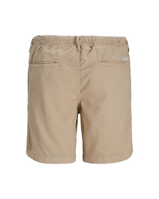 Jack & Jones Black Linen Plus Size Tracksuit Shorts for men