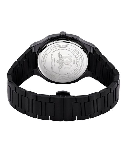 Rotary Black Heritage Octagonal Ss Bracelet Watch for men