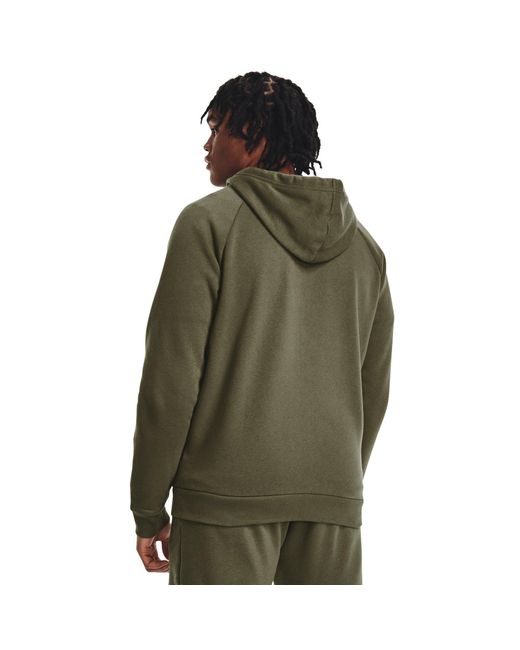 Under Armour Green Ua Rival Fleece Full-Zip Hoodie for men