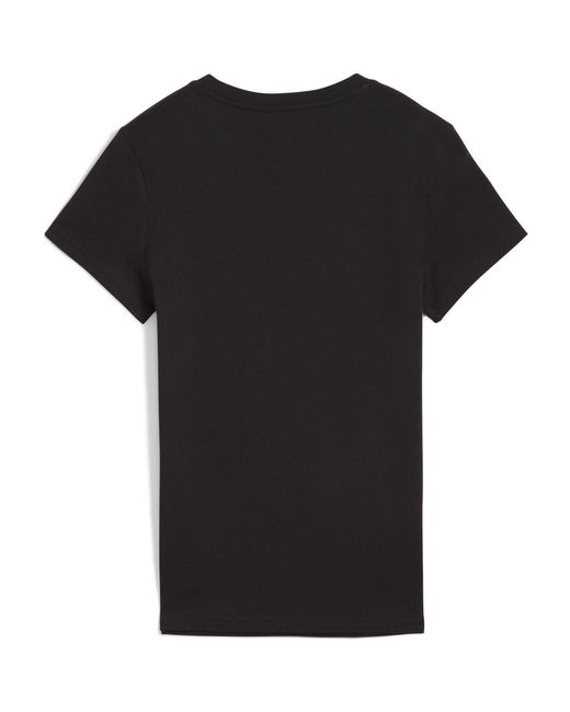 PUMA Black Regular Fit Logo T-Shirt