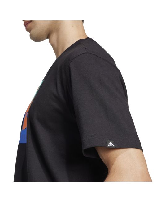 Adidas Black Graphic Logo T-Shirt for men