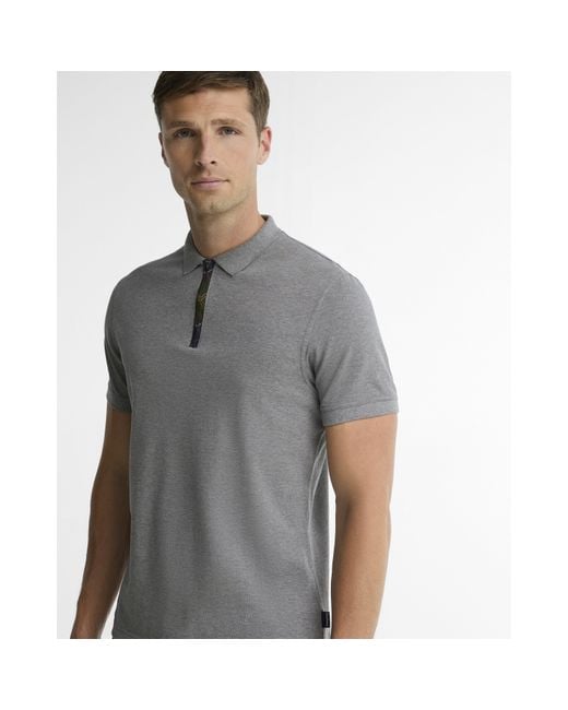 Barbour Gray B.Li Stately Zp Polo Sn64 for men
