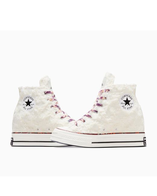 Converse White Chuck 70 Wedge Hi Vanilla Trainers