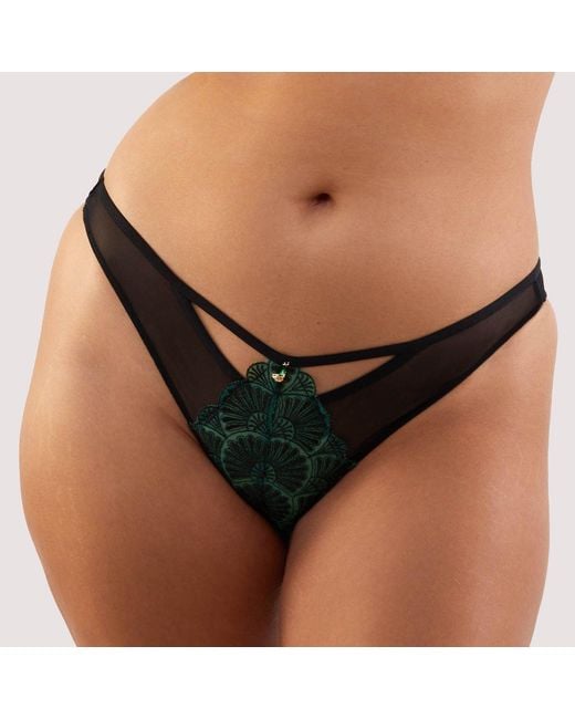 Playful Promises Black Mia & Jade Deco Embroidery Brief
