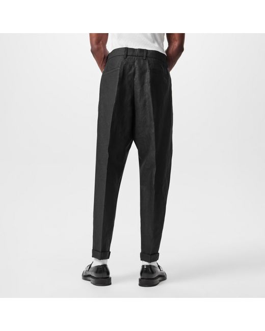 Dolce & Gabbana Black Double Pleat Trousers for men
