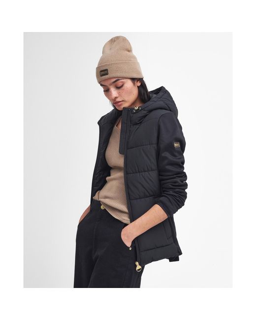 Barbour Blue Bondar Quilted Hooded Hybrid Jacket