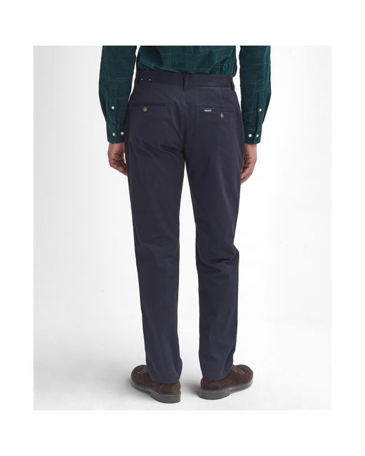 Barbour Blue Sueded Sateen Slim Trousers for men