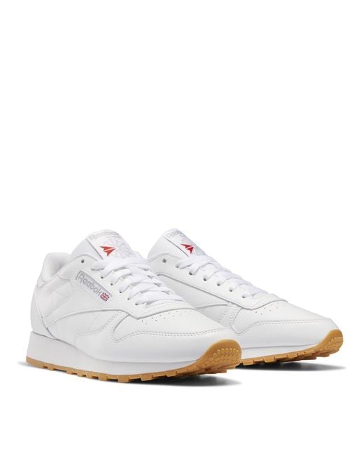 Reebok White Classic Leather Trainers for men