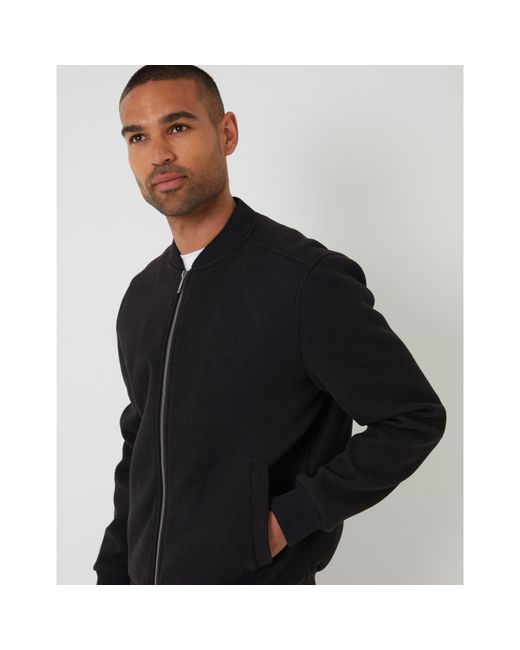 Threadbare Black Tb Hama Bomber Jacket for men