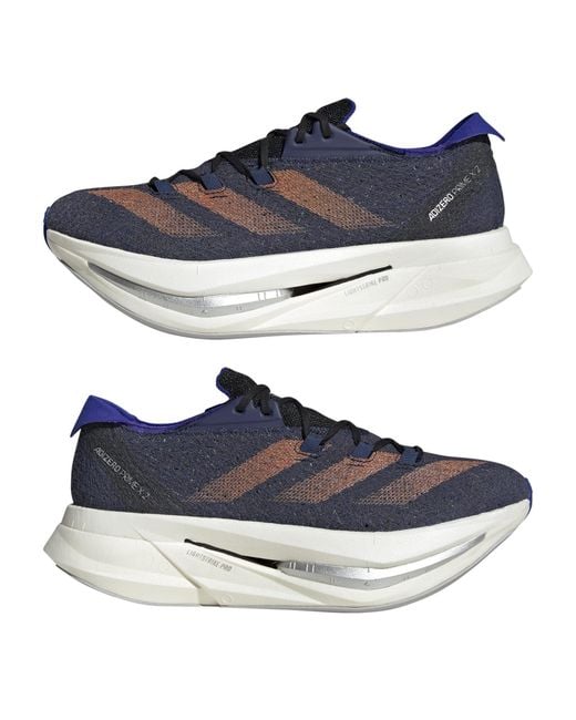 Adidas Blue Adizero Prime X 2.0 Strung Running Shoes for men