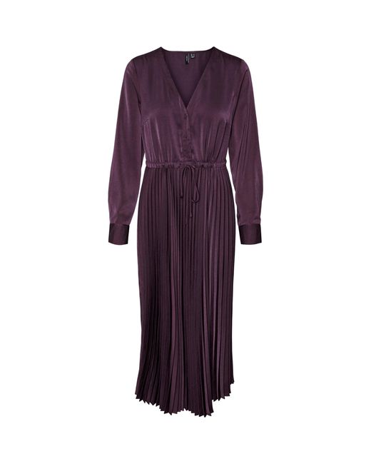 Vero Moda Purple Cindy Plisse Maxi Dress