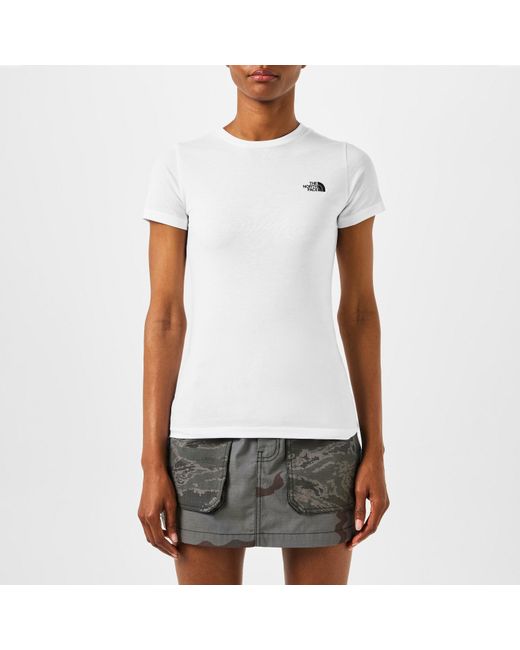 The North Face White Simple Dome Regular Fit T-Shirt