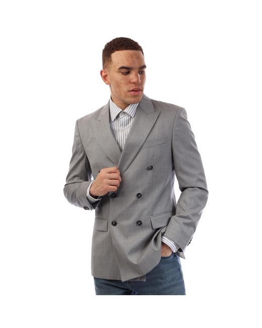 Boss Blue Hutson Double Breasted Formal Jacket for men