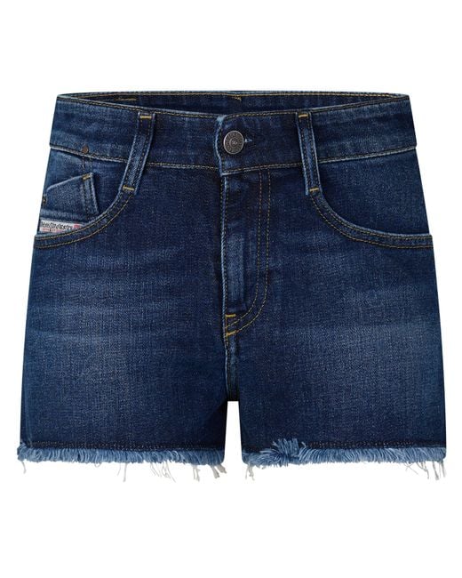 DIESEL Blue De-Rifty-Out Calzoncini Denim Shorts for men