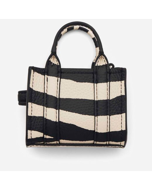 Marc Jacobs Black Lth Nano Chrome Charm