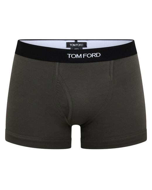 Tom Ford Black Plain Cotton Boxer Briefs, 2-Pack for men