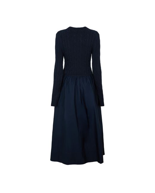 Polo Ralph Lauren Blue Cable-Knit Cotton Dress