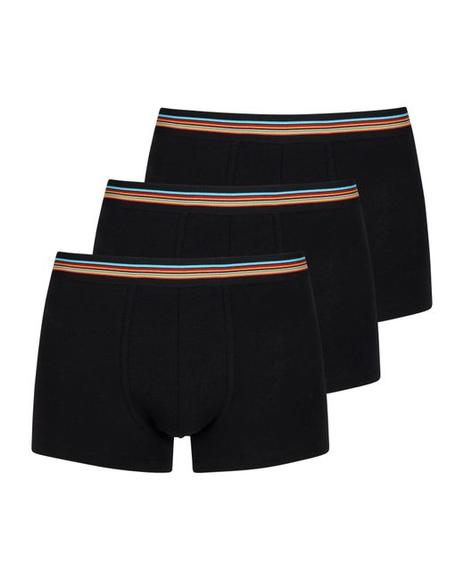 Paul Smith Black 3-Pack Signature Stripe Waistband Boxer Briefs for men