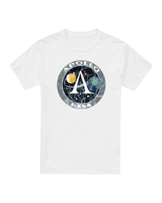 NASA Blue Apollo Cotton T-Shirt for men