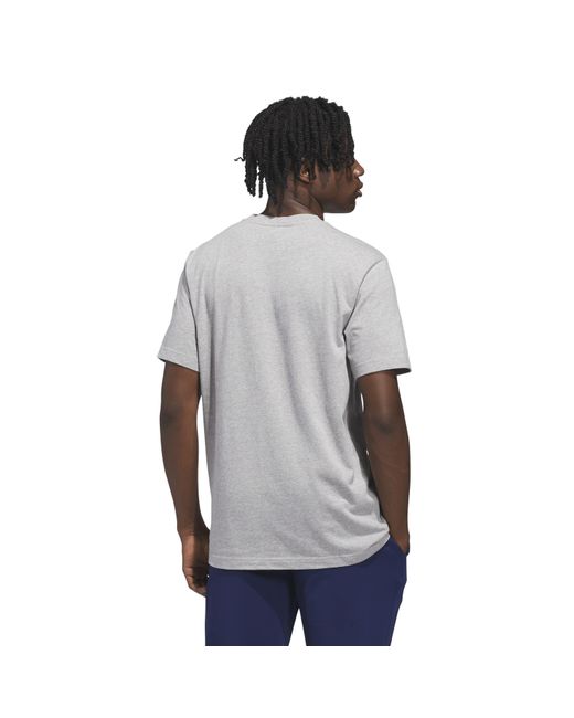 Adidas Gray Graphic Logo T-Shirt for men