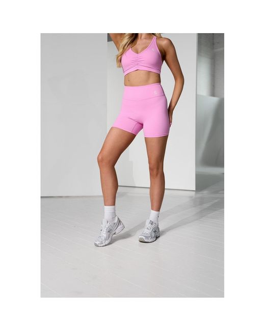 Gym King Pink Scrunch Bubblegum Low Impact Sports Bra