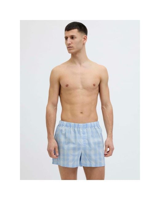 Jack & Jones Blue 5-Pack Milano Woven Boxers for men