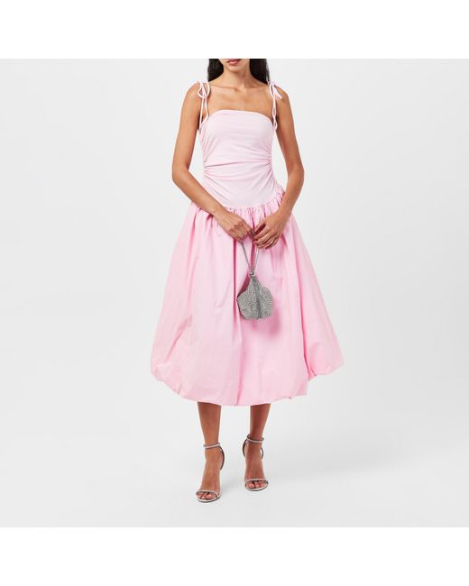 Amy Lynn Pink Amy Lynn Alexa Shoulder Tie Ultra Mini Peplum Dress