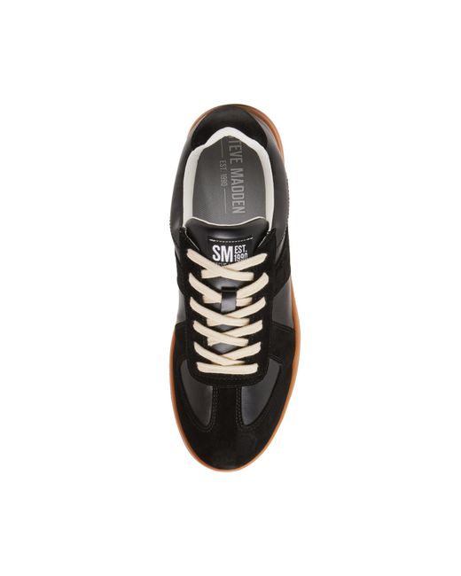 Steve Madden Black Waltor Court Low-Top Trainers for men