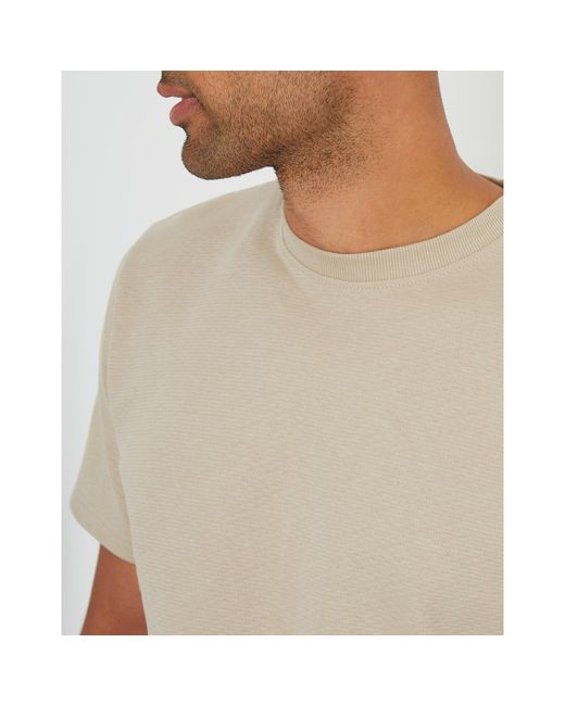 Threadbare Natural Regular Fit Lynton T-Shirt for men