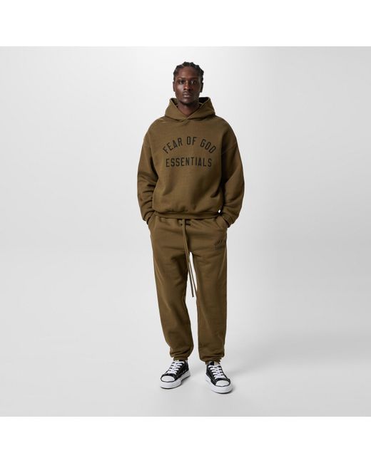 Fear Of God Green Fleece Essential Sweatpants for men