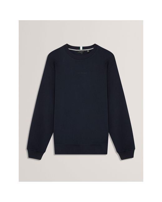 Ted Baker Blue Long-Sleeve Crew Tracksuit Top for men