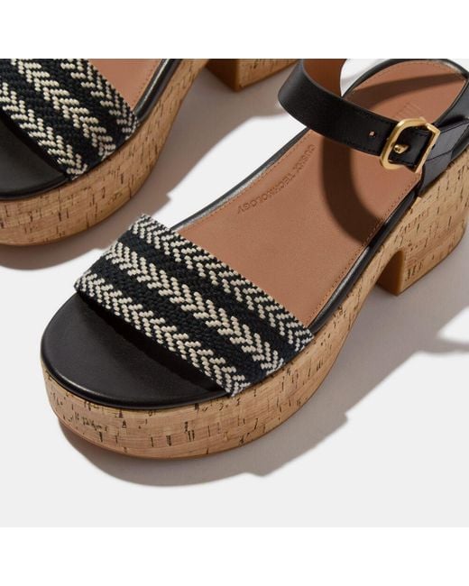 Fitflop Brown Platfforms Ankle-Strap Sandals