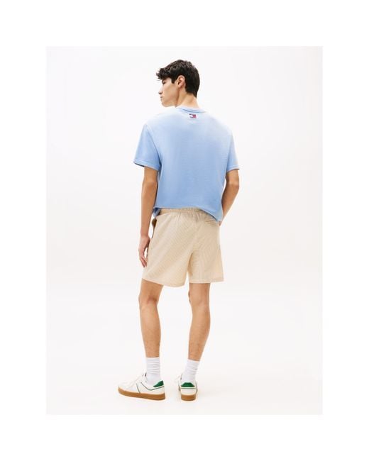 Tommy Hilfiger Natural Seersucker Tracksuit Shorts for men