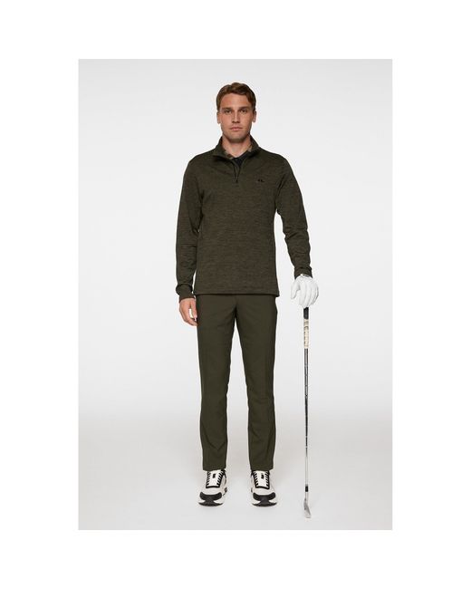 J.Lindeberg Green Destry Quarter Zip Pullover for men