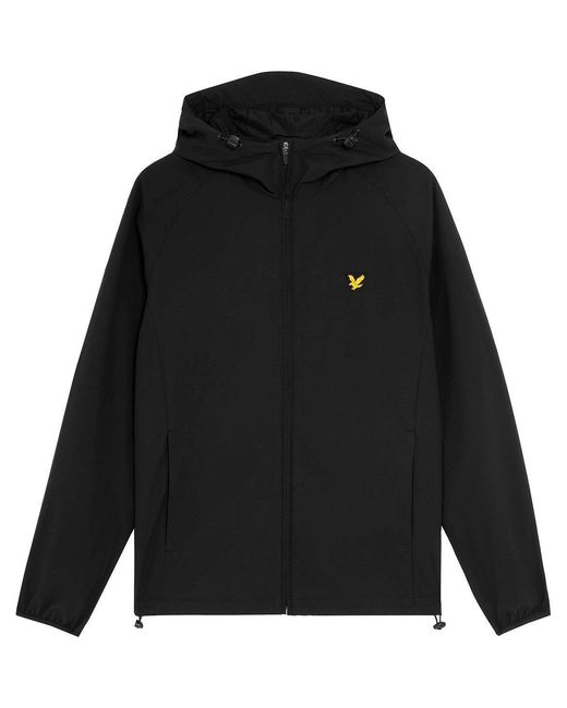 Lyle & Scott Black Woven Zip Through Tracksuit Top for men