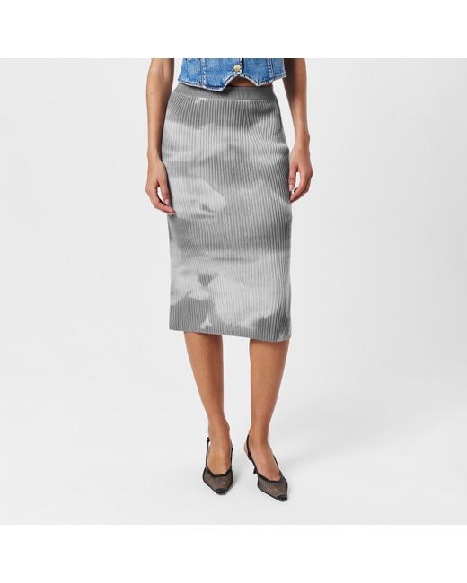 DIESEL Gray Betty Midi Skirt