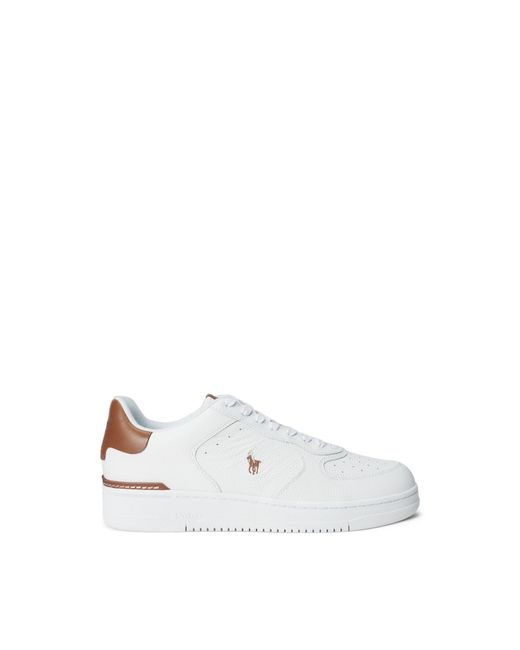 Polo Ralph Lauren White Master Court Trainers for men