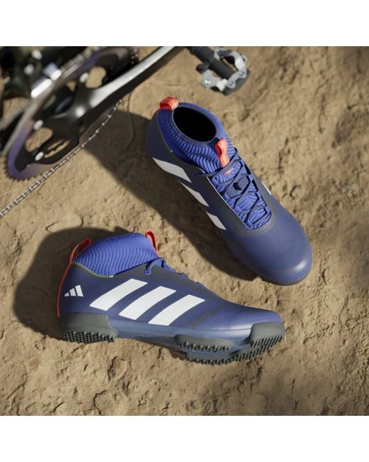Adidas Blue The Gravel Shoe 2.0 Triathlon Cycling Shoes for men