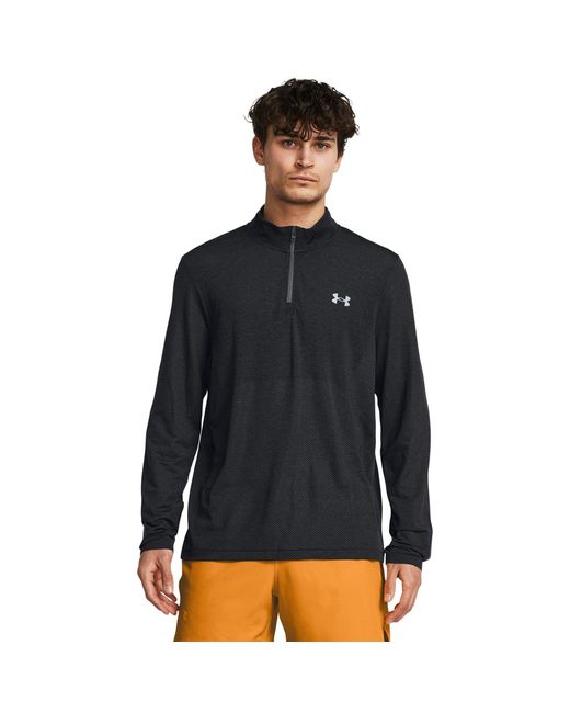 Under Armour Blue Seamless Stride ¼ Zip for men