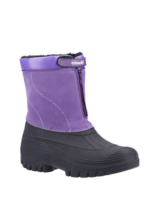 Cotswold Purple Venture Waterproof Winter Boot for men