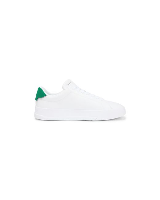 Tommy Hilfiger White Court Leather Low Top Trainers for men
